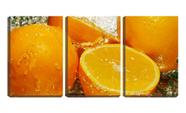 Quadro Decorativo 55x110 água corrente em fatias de laranja