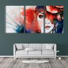 Quadro Decorativo 55x110 arte mulher painel