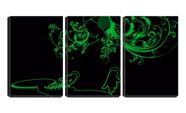 Quadro Decorativo 55x110 dj neon fundo preto