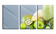 Quadro Decorativo 55x110 frutas e suco de kiwi