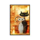 Quadro decorativo 60x80cm canvas pintura gato vintage anm026