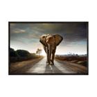 Quadro decorativo 60x80cm vidro elefante na estrada anm016