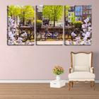 Quadro Decorativo 68x126 bicicletas entre flores