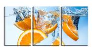 Quadro Decorativo 68x126 pedaços de laranjas na água