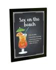 Quadro Decorativo A4 Bar Bebidas Drink Sex On The Beach Poster