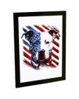 Quadro Decorativo A4 Cachorro Pitbull American Bully Decoração