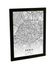 Quadro Decorativo A4 Paris França Mapa Pb Viagem Turismo