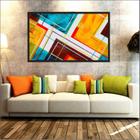 Quadro Decorativo Abstrato Salas Escritórios Consultórios Com Moldura TT02