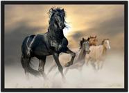 Quadro Decorativo Animais Cavalos Com Moldura Salas Decorações