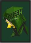 Quadro Decorativo Arqueiro Verde Super Heróis Geek Séries Filmes Cinema Decorações Com Moldura