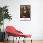 Quadro Decorativo Art Collection, Mona Lisa Moldura Filete, Preta