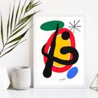 Quadro Decorativo Arte Abstrata Miró 24x18cm - com vidro