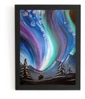 Quadro Decorativo Arte Aurora Psicodelica Boreal 44x32cm