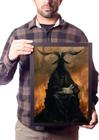 Quadro Decorativo Arte Bode Rei Sombrio Lucifer