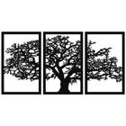 Quadro Decorativo Árvore Da Vida MDF 3mm Vazado Preto