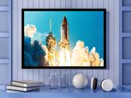 Quadro Decorativo Astronauta NASA Foguete Ônibus Espacial Nave Lojas Salas Quartos Com Moldura RC040