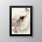 Quadro Decorativo Bailarina Vintage 45x34cm