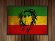 Quadro Decorativo Bandas Bob Marley Reggae Com Moldura Salas e Quartos G02