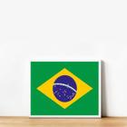 Quadro Decorativo Bandeira Brasil 45X34Cm