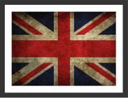 Quadro Decorativo Bandeira Da Inglaterra Decorações Com Moldura