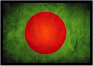 Quadro Decorativo Bandeira De Bangladesh País Salas Casa Lojas Escritório Quartos Com Moldura RC009