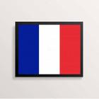 Quadro Decorativo Bandeira França 24x18cm - com vidro