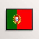 Quadro Decorativo Bandeira Portugal 45x34cm - com vidro