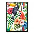 Quadro Decorativo Barcelona Tucano Arara 50X70 Cm