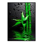 Quadro Decorativo Barcelona Verde E Gotas 50X70 Cm