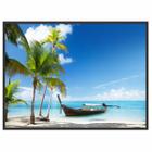 Quadro Decorativo Barco Praia Azul 90x60 para Sala Quarto