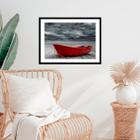 Quadro Decorativo Barco Vermelho