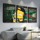 Quadro decorativo bart simpson magnata dollar pop arte abstrato moderno sala quarto