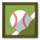 Quadro Decorativo - Baseball - 22cm x 22cm - 031qdem