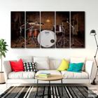 Quadro Decorativo Bateria Musica em tecido