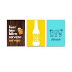 Quadro Decorativo Bebidas Cerveja Churrasco Kits 3 Uni 036