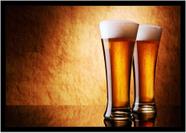 Quadro Decorativo Bebidas Chope Cervejas Choperias Pub Bares Lanchonetes Com Moldura RC009