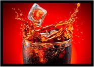 Quadro Decorativo Bebidas Drinks Refrigerante Cola Pub Bares Lanchonetes Com Moldura RC063