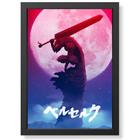 Quadro Decorativo Berserk Moon geek.frame em vidro premium geek.frame decoração sala quarto anime