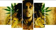 Quadro Decorativo Bob Marley Jamaica 115x60 Sala Quarto Verd