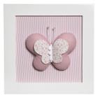 Quadro Decorativo Borboleta Rosa Quarto Bebê Infantil Menina