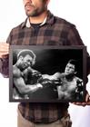 Quadro Decorativo Boxe Muhammad Ali Luta Foto Rara 42x29cm