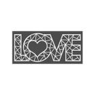 Quadro Decorativo Branco Mdf Love 40X20Cm