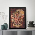 Quadro Decorativo Brasão Gryffindor 24X18Cm - Com Vidro