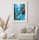 Quadro Decorativo Buda Azul - 60x48cm