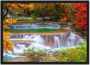 Quadro Decorativo Cachoeira Paisagem Natureza Decorações Com Moldura G12