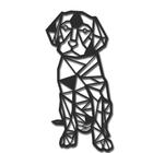 Quadro decorativo cachorro linhas geométricas