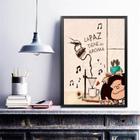 Quadro Decorativo Café - Mafalda 45X34Cm - Com Vidro