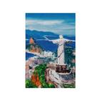 Quadro Decorativo Canvas Efeito Pintura Rio Corcovado 75x50