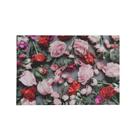 Quadro Decorativo Canvas Floral Rosa Vermelho Cinza 75x50cm