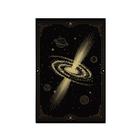 Quadro Decorativo Canvas Galáxia Dourado Planetas Preto Teen